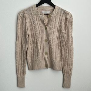 LOFT Puff Sleeve Cardigan - NWOT - XS